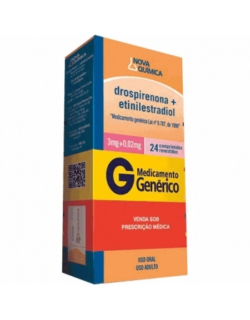 DROSPIRENONA+ETINILESTRADIOL 3+0,02MG C/24