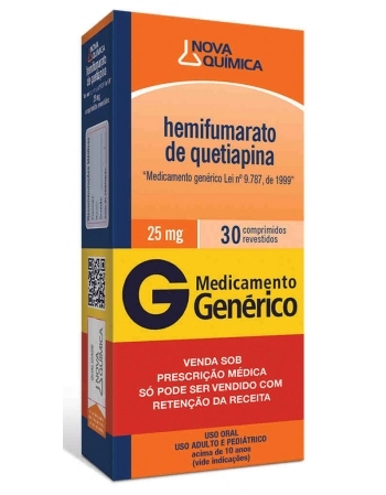 HEMIFUM QUETIAPINA (C1) 25MG C/30