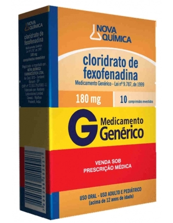 CLOR FEXOFENADINA 180MG C/10 COMP