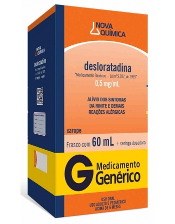 DESLORATADINA 0,5MG/ML XPE C/ 60ML