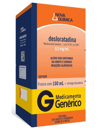 DESLORATADINA 0,5MG/ML XPE C/ 100ML