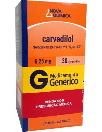 CARVEDILOL 6,25MG C/30 COMP