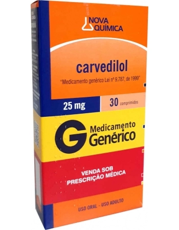 CARVEDILOL 25MG C/30 COMP