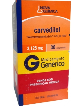 CARVEDILOL 3,125MG C/30 COMP