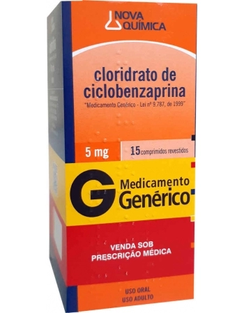CLOR CICLOBENZAPRINA 5MG C/15 COMP