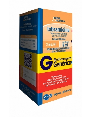 TOBRAMICINA 3MG SOL OFTAL C/5ML