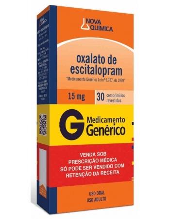 OXALATO ESCITALOPRAM (C1) 15MG C/30