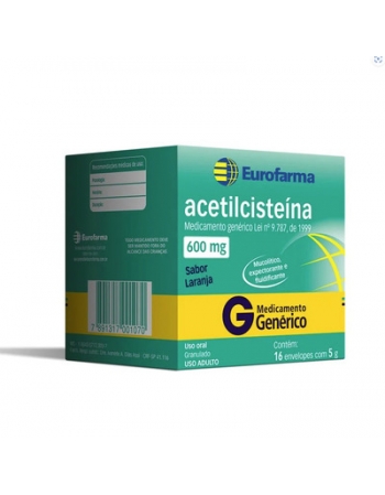 ACETILCISTEINA 600MG C/16 ENV 5G
