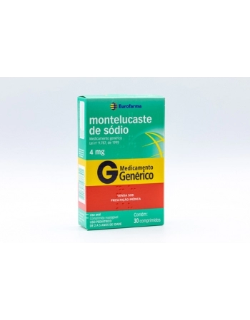 MONTELUCASTE DE SODIO 4MG C/30 COMP