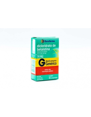 DICLOR BETAISTINA 16MG C/30 COMP