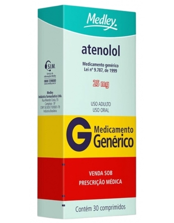 ATENOLOL 25MG C/30 COMP