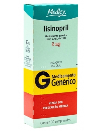 LISINOPRIL 5MG C/30 COMP