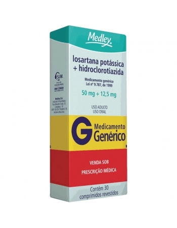 LOSARTANA POT+HIDRO 50+12,5MG C/30 COMP