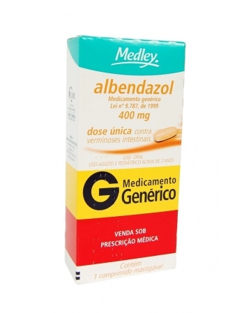 ALBENDAZOL 400MG C/1 COMP MASTIG