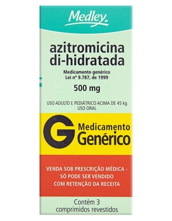 AZITROMICINA 500MG C/3 COMP