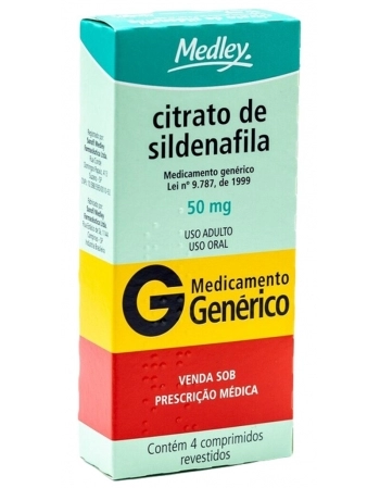CITRATO SILDENAFILA 50MG C/4 COMP