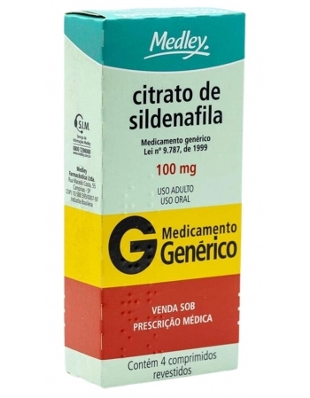 CITRATO SILDENAFILA 100MG C/4 COMP