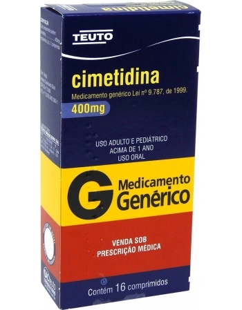 CLOR CIMETIDINA 400MG C/16 COMP