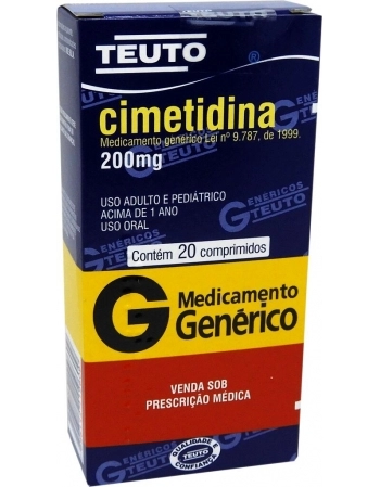 CLOR CIMETIDINA 200MG C/20 COMP