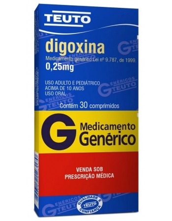 DIGOXINA 0,25MG C/30 COMP