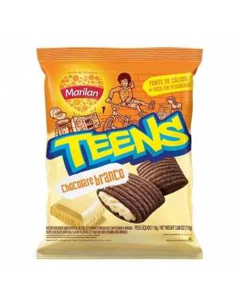 BISC TEENS CHOC BRANCO 48X110G