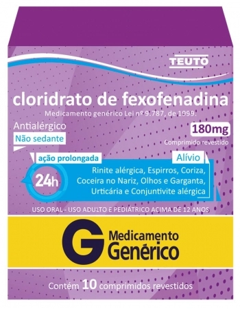 CLOR FEXOFENADINA 180MG C/10 COMP