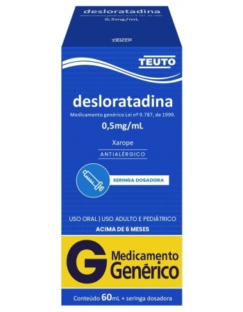DESLORATADINA 0,5MG/ML XPE C/ 60ML