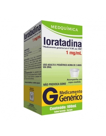 LORATADINA 1MG/ML XPE C/100ML