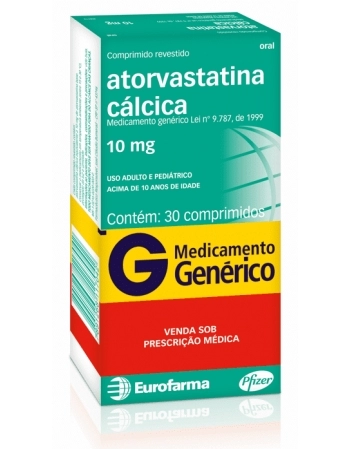 ATORVASTATINA 10MG C/30 COMP