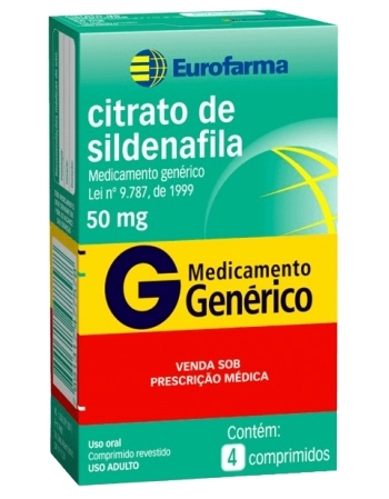CITRATO SILDENAFILA 50MG C/4 COMP