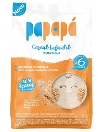 CEREAL INFANTIL PAPAPA MULTICEREAIS 12X170G