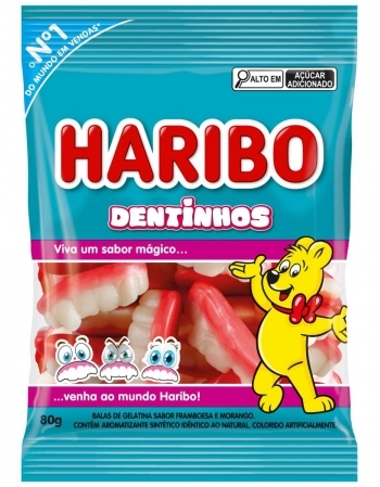 BALA DE GELATINA DENTINHOS 12X80G