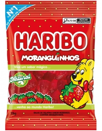 BALA DE GELATINA MORANGUINHOS 12X75G