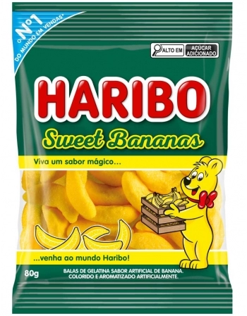 BALA DE GELATINA SWEET BANANAS 12X80G