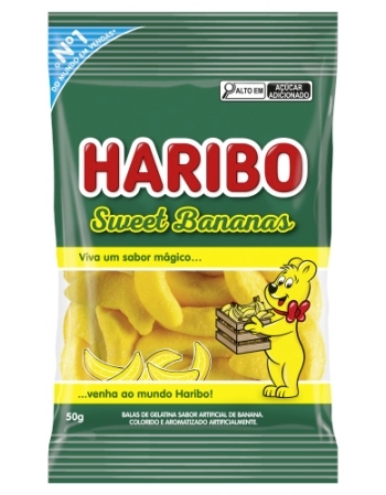 BALA DE GELATINA SWEET BANANAS 18X50G