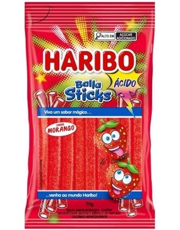 BALLA STICKS MORANGO ACIDO 12X70G