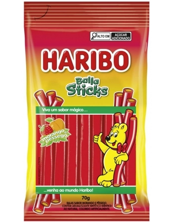 BALLA STICKS PESSEGO E MORANGO 12X70G