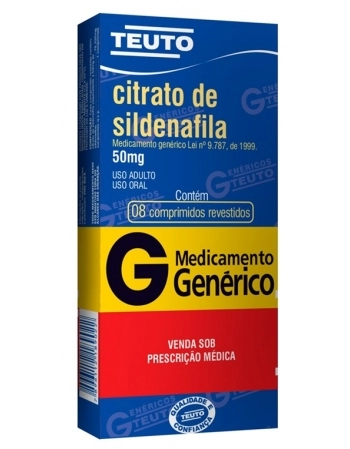 CITRATO SILDENAFILA 50MG C/8 COMP