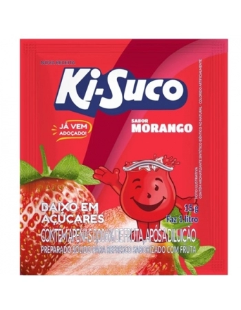 REFRESCO PO KI-SUCO 4 X 15 X 15G MORANGO