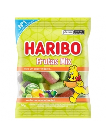 BALA DE GELATINA FRUTAS MIX 12X80G