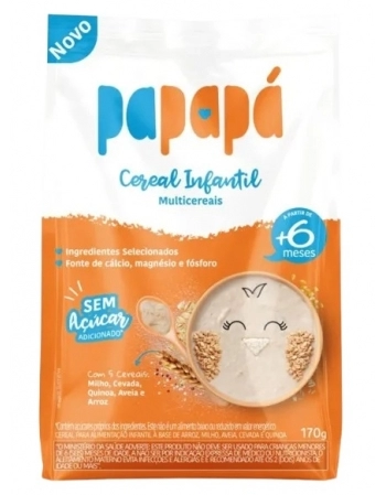 CEREAL INFANTIL SACHE PAPAPA MULTICEREAIS 12X170G
