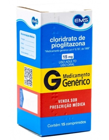 CLOR PIOGLITAZONA 15MG C/15 COMP