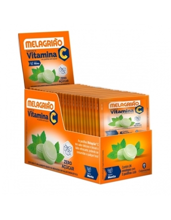 MELAGRIÃO MENTA S/ AÇUCAR C/ VITAMIN C C/24 PAST