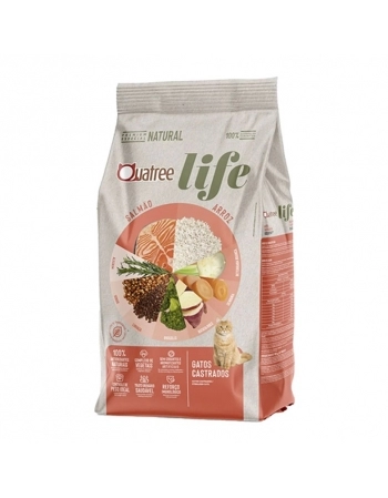 QUATREE LIFE GATOS CASTRADOS SALMAO E ARROZ SC 3KG