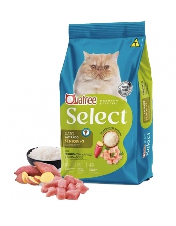 QUATREE SELECT GATO CASTRADO SENIOR 7 SC 3KG