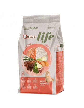 QUATREE LIFE GATOS CASTRADOS SALMAO E ARROZ SC 10.1KG
