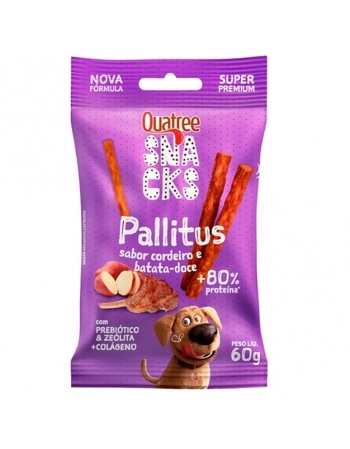 QUATREE SNACKS PALLITUS SABOR CORDEIRO E BATATA DOCE 20X60G