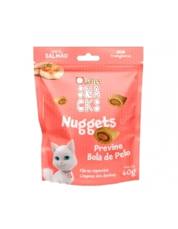 QUATREE SNACKS NUGGETS GATOS BOLA DE PELO SALMAO 10X60G