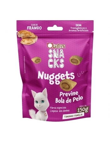 QUATREE SNACKS NUGGETS GATOS BOLA DE PELO FRANGO 6X150G