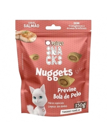 QUATREE SNACKS NUGGETS GATO BOLA DE PELO SALMAO 6X150G